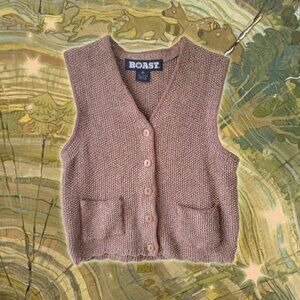 ⋆⁺🍄‍🟫₊ BOAST retro brown knit sweater vest ₊˚ 🌿⋆